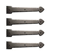 A set of Four 16" Rustic Strap Hinges with Butt Pin-Solid Aluminum