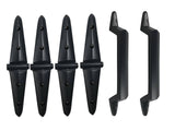 11" Full View Vertical Hinge set with 12" Aluminum Pull Handles