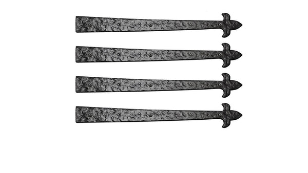 Rustic Series 20" Aluminum Decorative LIS End Strap Hinge Set