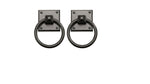 Rustic Series 4-1/2" Aluminum Square Mission Ring Pull Set of 2
