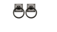 Rustic Series 4-1/2" Aluminum Square Mission Ring Pull Set of 2