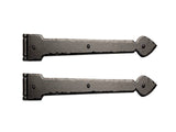 16" Rustic Series Strap Hinges with Butt Pin, Solid Aluminum
