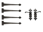 Iron Series 18” Strap Hinge Assembly & 8" LIS Handle Set