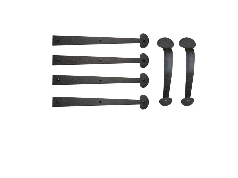 Americana Traditional BEAN END Decorative Garage Door Hardware Kit