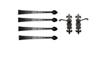 Iron Series Decorative 16" Strap Hinges and 8" Handle Set
