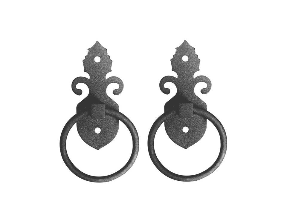 Orleans Series 33/4" Decorative Garage Door Ring Pull Set Garage